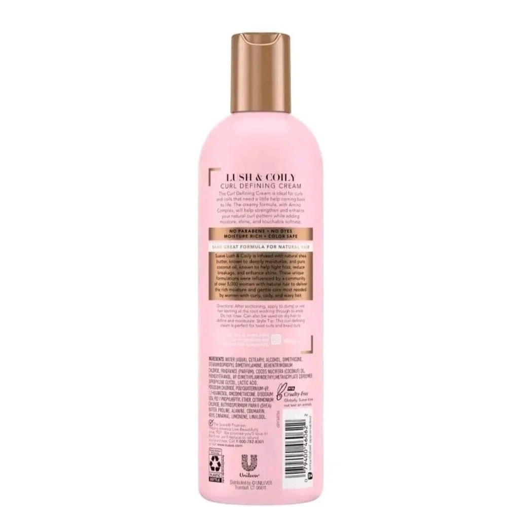 Suave Curl Define Cream Hair Product Lush Coily‎ Shea Butter Coconut 16.5 oz NEW